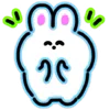 Neon Bunny emoji 👏