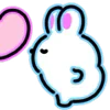 Neon Bunny emoji 😘