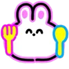 Neon Bunny emoji 🍴