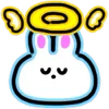 Neon Bunny emoji 😇