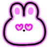Neon Bunny emoji 😍