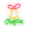 Емодзі телеграм Neon Christmas