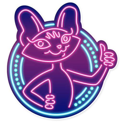 Telegram stiker «The Neon Demon» 