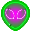 Neon Emoji sticker 👽