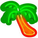 Стікер Neon Emoji 🌴