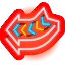 Neon Emoji stiker ⬅