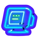 Стикер Neon Emoji 🖥