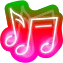 Neon Emoji stiker 🎶