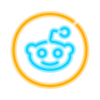 Эмодзи телеграм Неоновые логотипы