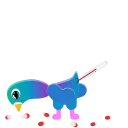 Neon Pigeon emoji 🤒