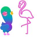 Neon Pigeon emoji 😘