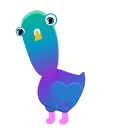 Neon Pigeon emoji 😳
