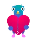 Neon Pigeon emoji 💔