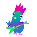 Neon Pigeon emoji 🎸