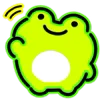 Эмодзи телеграм Neon Frog