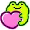 Neon Frog emoji ❤️