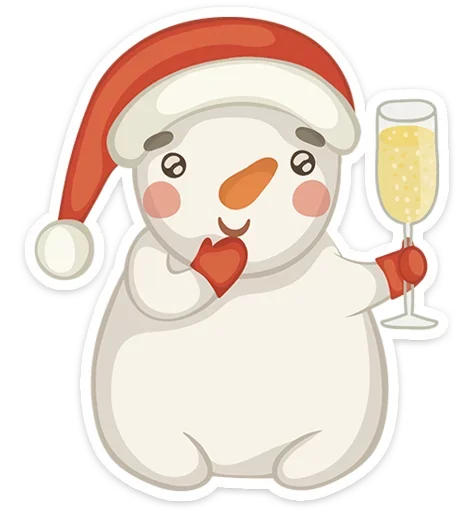 Telegram Sticker «New Year's» ⛄