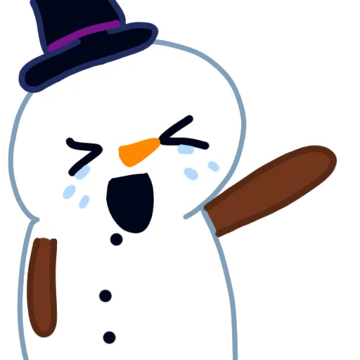 Telegram stikerlari Снеговик который убил любил деда Мороза