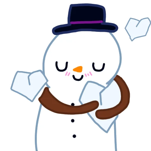 Telegram stiker «Снеговик который убил любил деда Мороза» 🥰