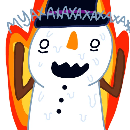 Снеговик который убил любил деда Мороза emoji 😈