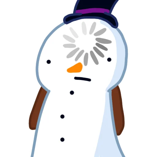 Telegram stiker «Снеговик который убил любил деда Мороза» 😵‍💫
