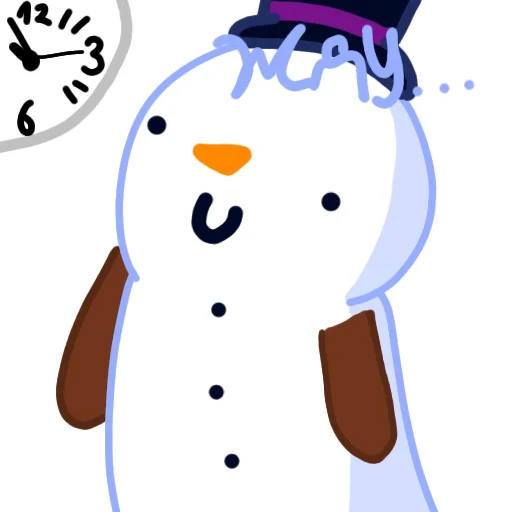 Снеговик который убил любил деда Мороза sticker 🕚