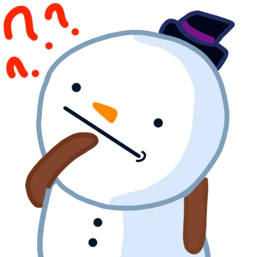 Telegram stiker «Снеговик который убил любил деда Мороза» 🤔