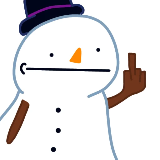 Снеговик который убил любил деда Мороза sticker 🖕