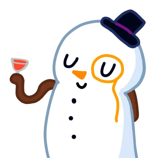 Telegram Sticker «Снеговик который убил любил деда Мороза» 🧐