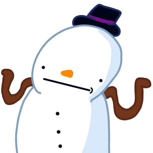 Telegram stiker «Снеговик который убил любил деда Мороза» 🤷