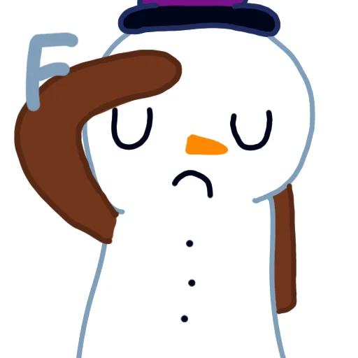 Снеговик который убил любил деда Мороза sticker 😭