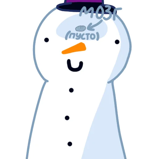 Telegram Sticker «Снеговик который убил любил деда Мороза» 🙃