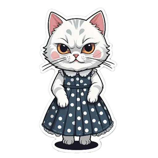 Telegram Sticker «Niedliche Katze» 🤬