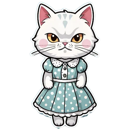 Telegram Sticker «Niedliche Katze» 😡