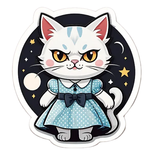 Telegram Sticker «Niedliche Katze» 😠