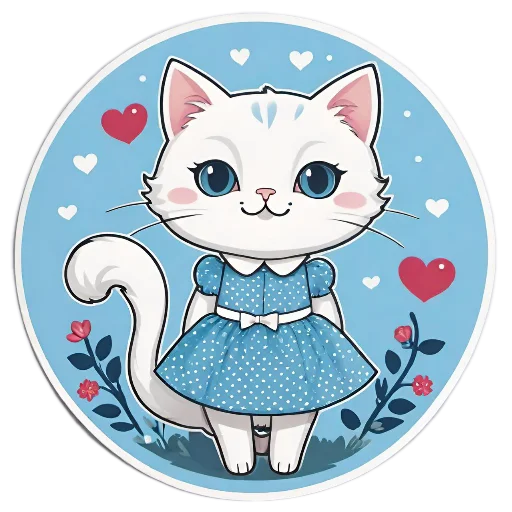 Telegram stiker «Niedliche Katze» ❤