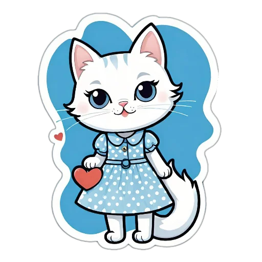 Telegram Sticker «Niedliche Katze» 🥰