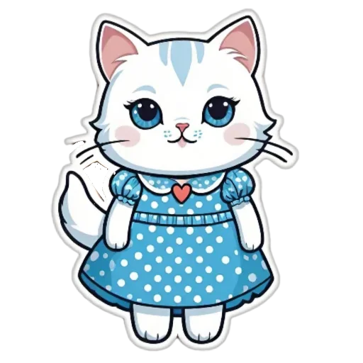 Telegram stiker «Niedliche Katze» 😘