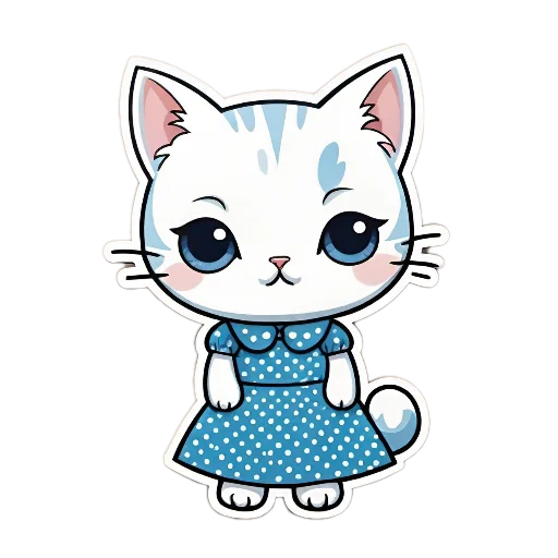 Telegram Sticker «Niedliche Katze» 😔