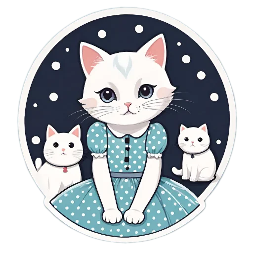 Telegram Sticker «Niedliche Katze» 😕