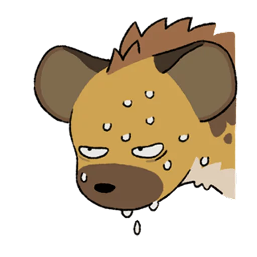Эмодзи hyenas 😓