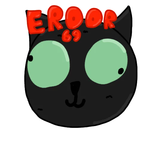 Чёрный кот emoji 🤪