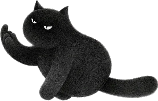 Telegram Sticker «Night Cat» 😡