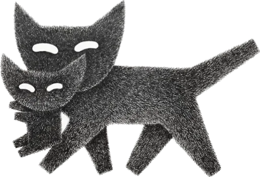 Night Cat emoji 🙃