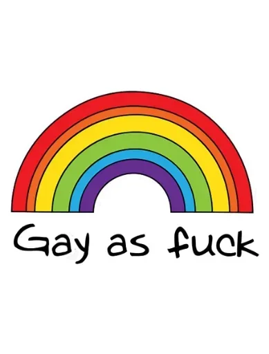 Telegram Sticker «No gays!» 🏳‍🌈