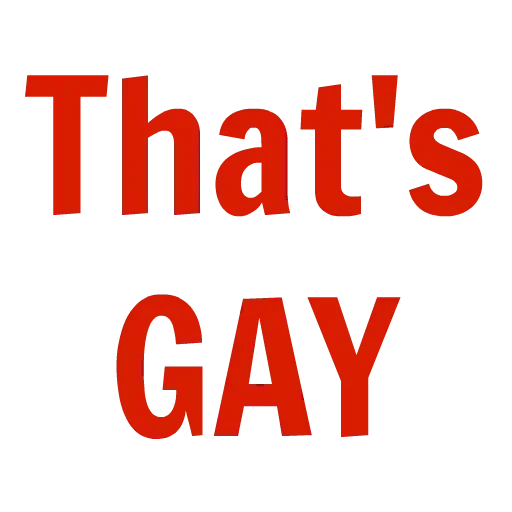 Стикер Telegram «No gays!» 🏳‍🌈