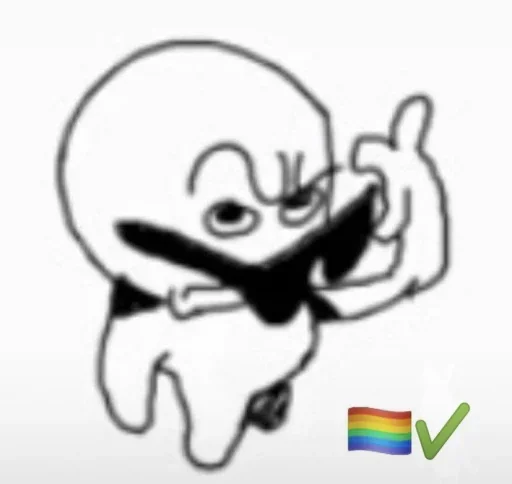 No gays! stiker 🏳️‍🌈