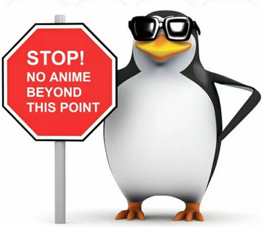 Стікер Telegram «No Anime» 🛑