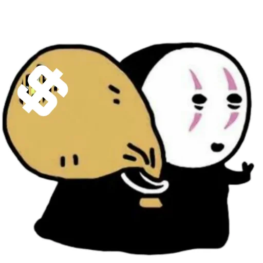 Kaonashi emoji 🤑