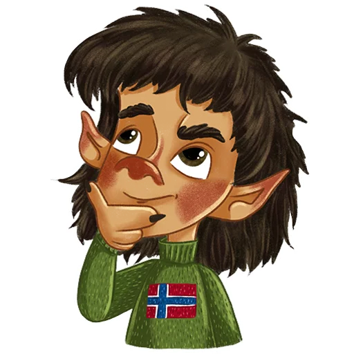 Telegram stiker «Norsk Troll» 🤔